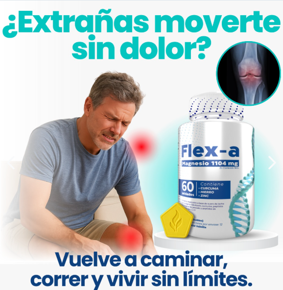 FLEX-A – Magnesio + Colágeno | 60 masticables sabor vainilla