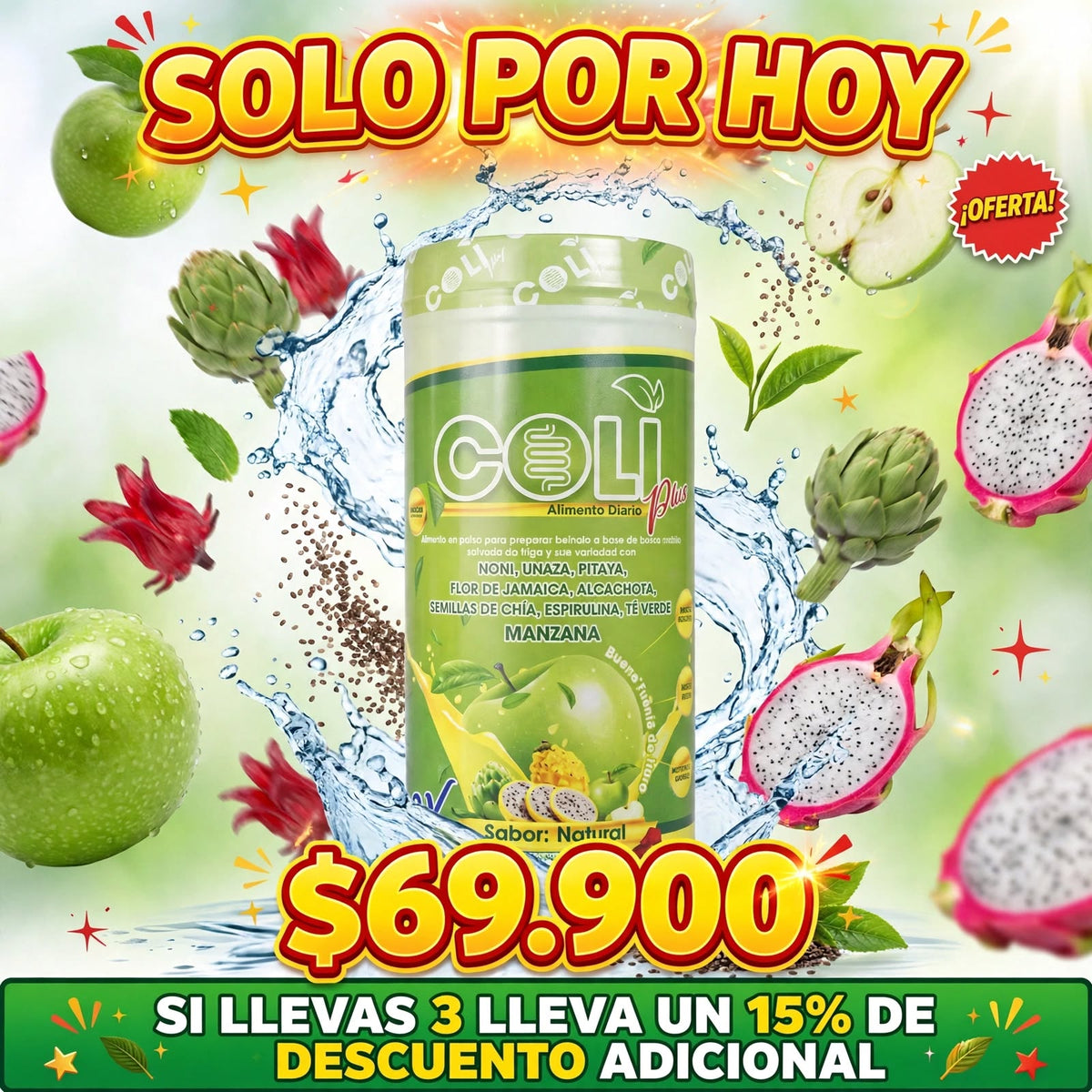 COLI: alimento en polvo con fibra natural | 450 g